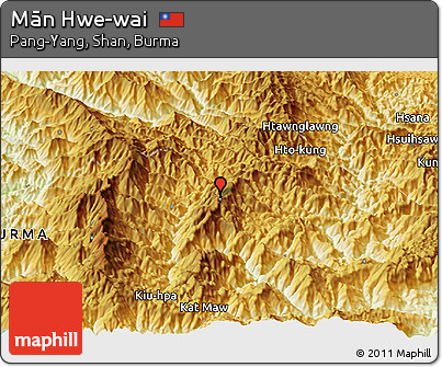 Physical Panoramic Map of Mān Hwe-wai