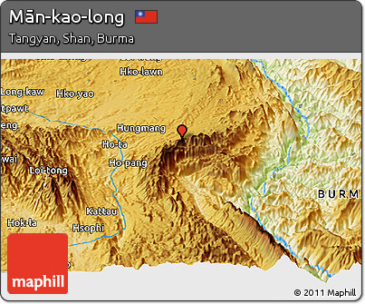 Physical Panoramic Map of Mān-kao-long