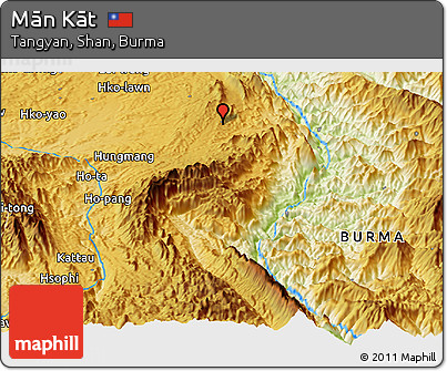 Physical Panoramic Map of Mān Kāt