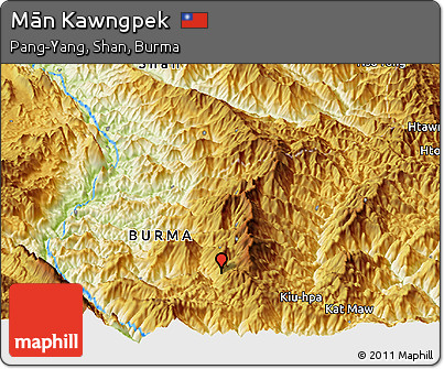 Physical Panoramic Map of Mān Kawngpek
