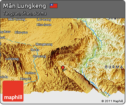 Physical Panoramic Map of Mān Lungkeng