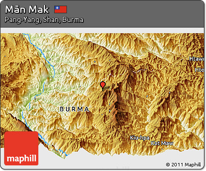 Physical Panoramic Map of Mān Mak
