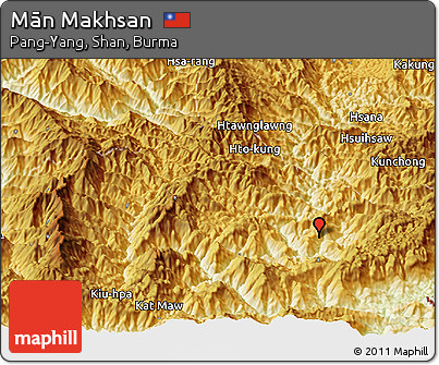 Physical Panoramic Map of Mān Makhsan