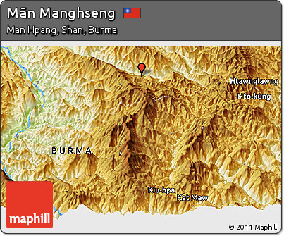 Physical Panoramic Map of Mān Manghseng