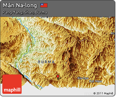 Physical Panoramic Map of Mān Na-long