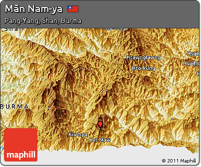 Physical Panoramic Map of Mān Nam-ya