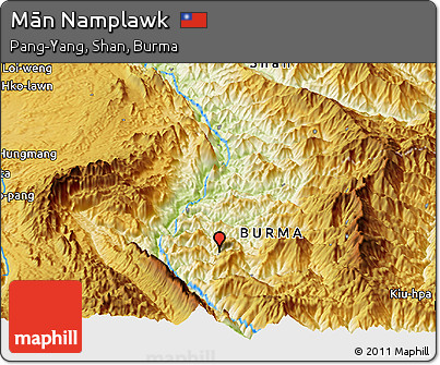 Physical Panoramic Map of Mān Namplawk