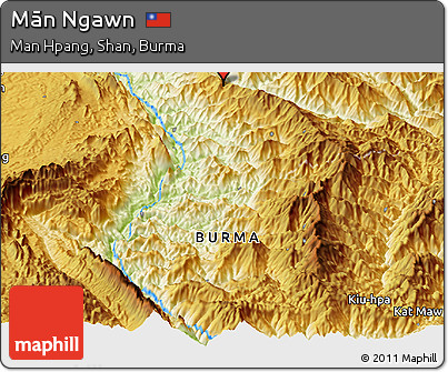 Physical Panoramic Map of Mān Ngawn