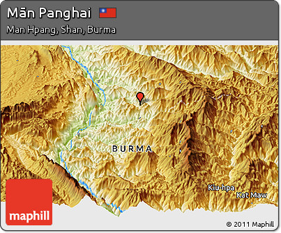 Physical Panoramic Map of Mān Panghai