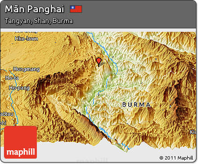 Physical Panoramic Map of Mān Panghai