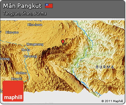 Physical Panoramic Map of Mān Pangküt