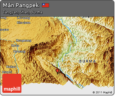 Physical Panoramic Map of Mān Pangpek
