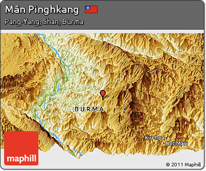 Physical Panoramic Map of Mān Pinghkang