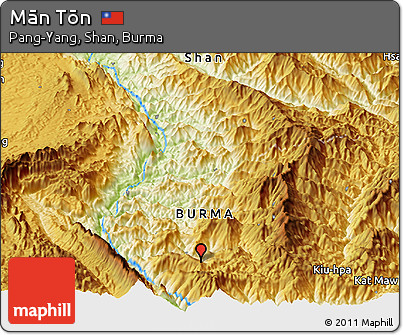 Physical Panoramic Map of Mān Tōn