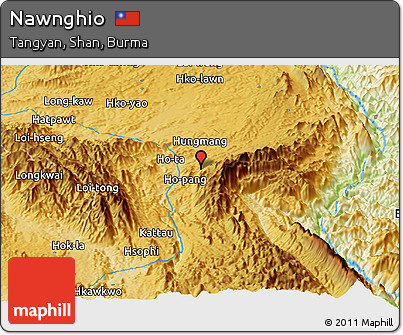 Physical Panoramic Map of Nawnghio
