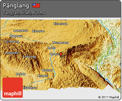 Physical Panoramic Map of Pānglang