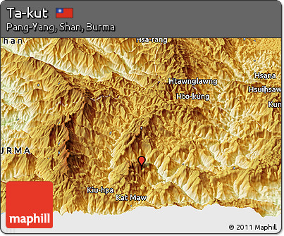 Physical Panoramic Map of Ta-kut