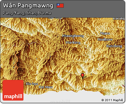 Physical Panoramic Map of Wān Pangmawng