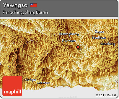 Physical Panoramic Map of Yawngso