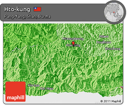 Political Panoramic Map of Hto-kung