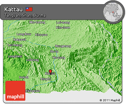 Political Panoramic Map of Kattau