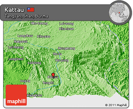 Political Panoramic Map of Kattau