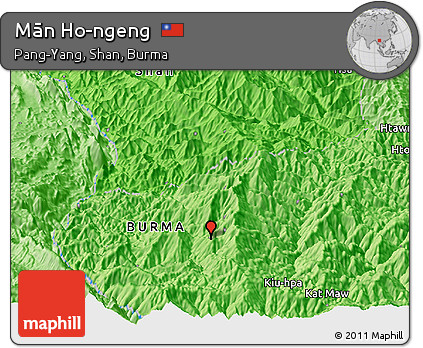 Political Panoramic Map of Mān Ho-ngeng