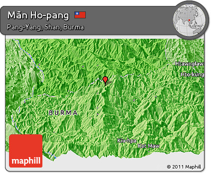 Political Panoramic Map of Mān Ho-pang