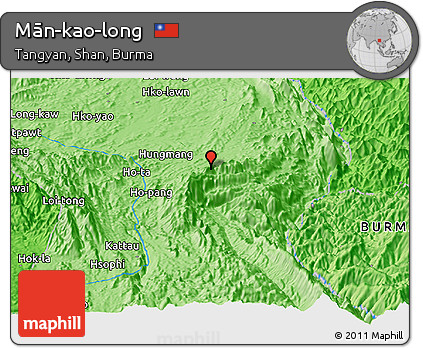 Political Panoramic Map of Mān-kao-long