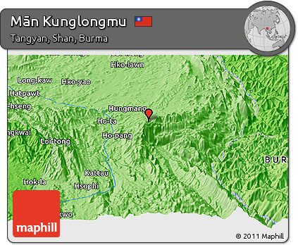 Political Panoramic Map of Mān Kunglongmu