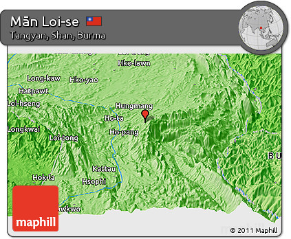 Political Panoramic Map of Mān Loi-se