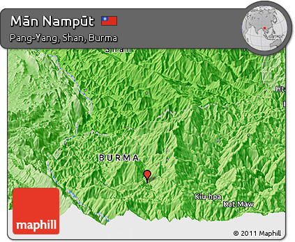 Political Panoramic Map of Mān Nampūt