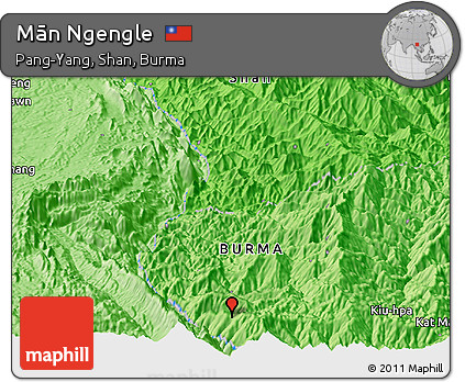 Political Panoramic Map of Mān Ngengle