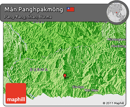 Political Panoramic Map of Mān Panghpakmōng