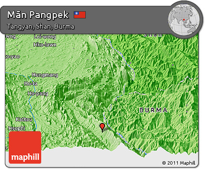 Political Panoramic Map of Mān Pangpek