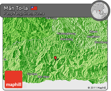 Political Panoramic Map of Mān To-la