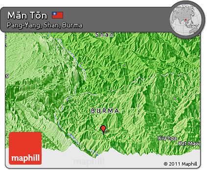 Political Panoramic Map of Mān Tōn