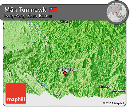 Political Panoramic Map of Mān Tumnawk