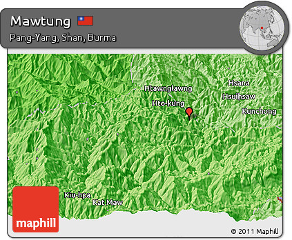 Political Panoramic Map of Mawtung