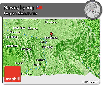 Political Panoramic Map of Nawnghpeng