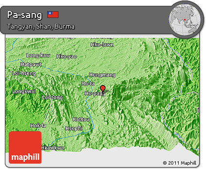 Political Panoramic Map of Pa-sang