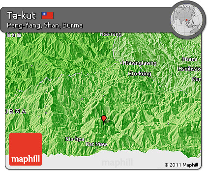 Political Panoramic Map of Ta-kut