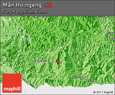 Political Panoramic Map of Mān Ho-ngeng