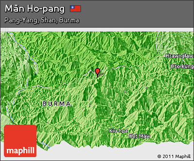 Political Panoramic Map of Mān Ho-pang