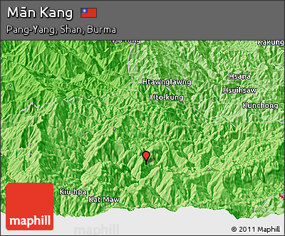 Political Panoramic Map of Mān Kang