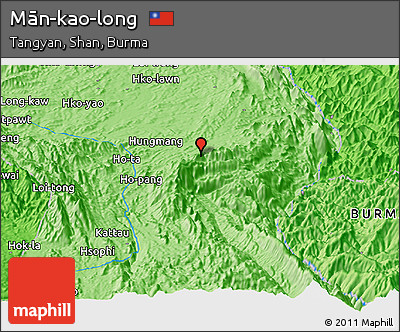 Political Panoramic Map of Mān-kao-long