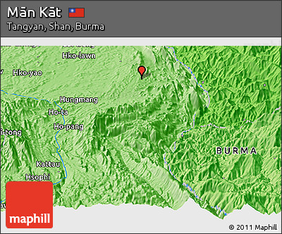 Political Panoramic Map of Mān Kāt