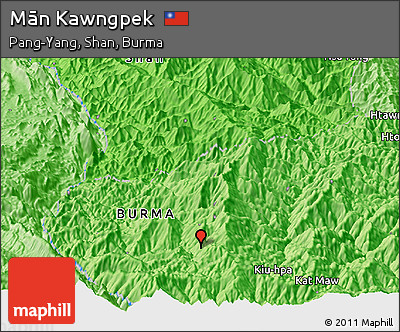 Political Panoramic Map of Mān Kawngpek