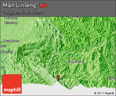 Political Panoramic Map of Mān Linlēng