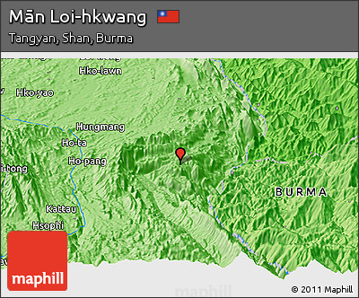 Political Panoramic Map of Mān Loi-hkwang